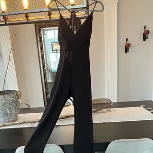 Revamped pants romper, beautiful lace, open back. MEDIUM